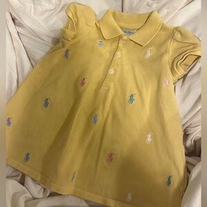 6M Ralph Lauren Baby Yellow Logo Dress
